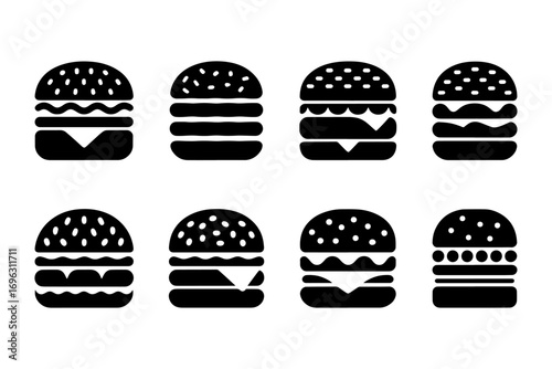 delicious burger fastfood food silhouette