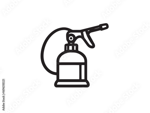 Elegant Farm Sprayer Vector Symbol with Minimalist Drawing