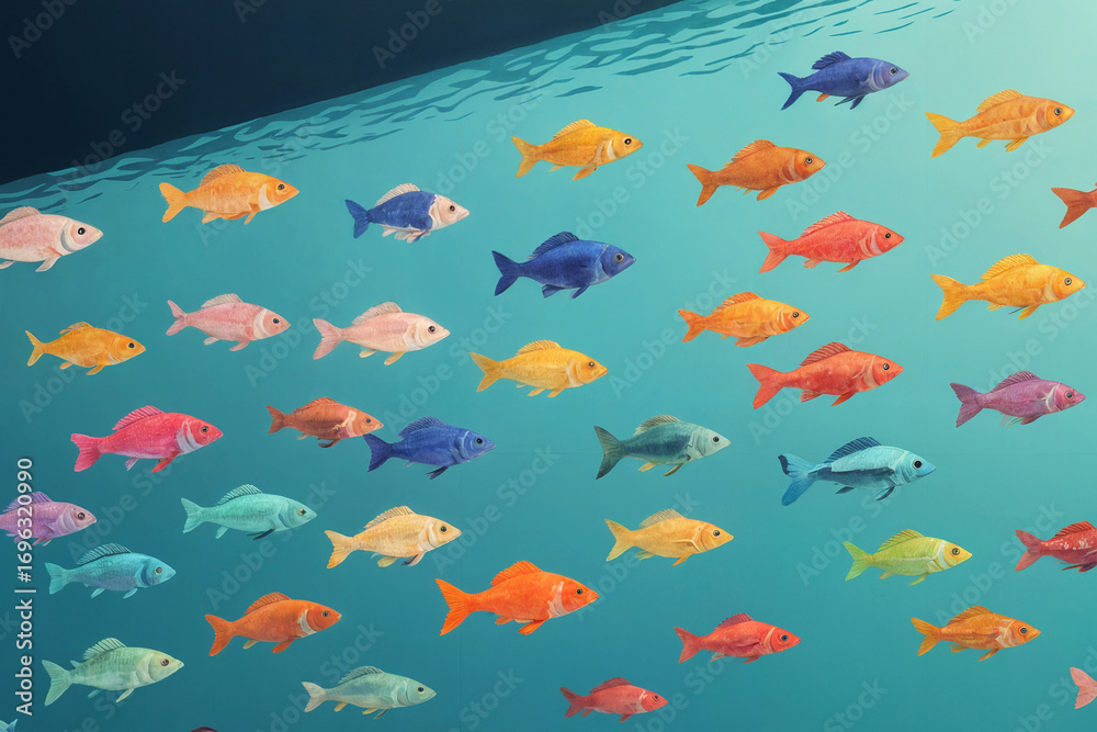 Naklejka premium fishes in the water