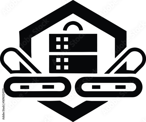 Game server link vector icon.