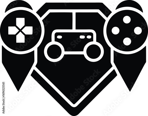 Gaming connection vector icon.