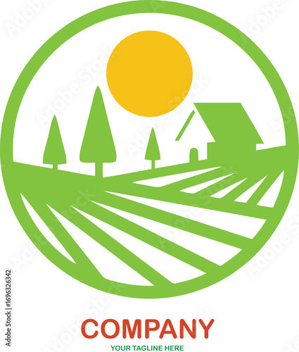Modern Farm Logo || Green Agriculture Design