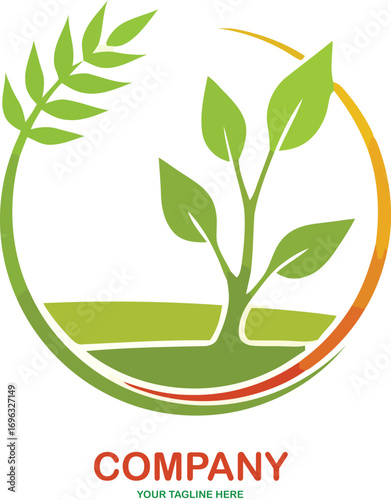Modern Farm Logo || Green Agriculture Design