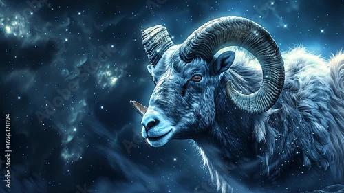 Aries zodiac sign. Astrological horoscope.