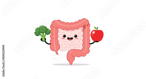 Healthy gut microbiome balancing digestion for optimal well being