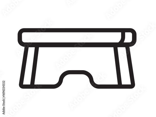 Detailed Feed Trough Icon in Modern Clean Minimal Vector Form