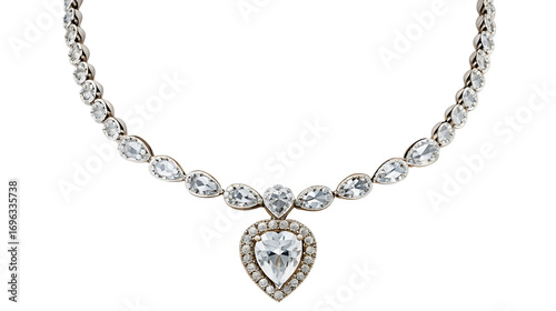 Wallpaper Mural Luxurious diamond necklace with elegant pear-shaped gemstones and exquisite craftsmanship details Torontodigital.ca