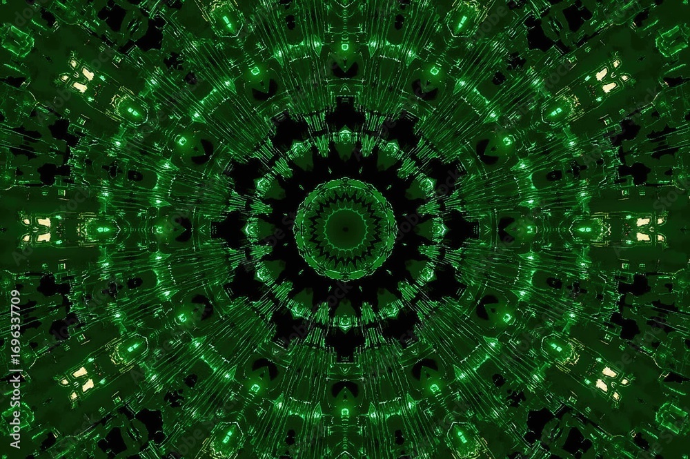 custom made wallpaper toronto digitalAbstract digital kaleidoscope design on a circuit board theme