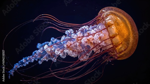 Wallpaper Mural A stunning close-up shot of a chrysaora lactea jellyfish Torontodigital.ca