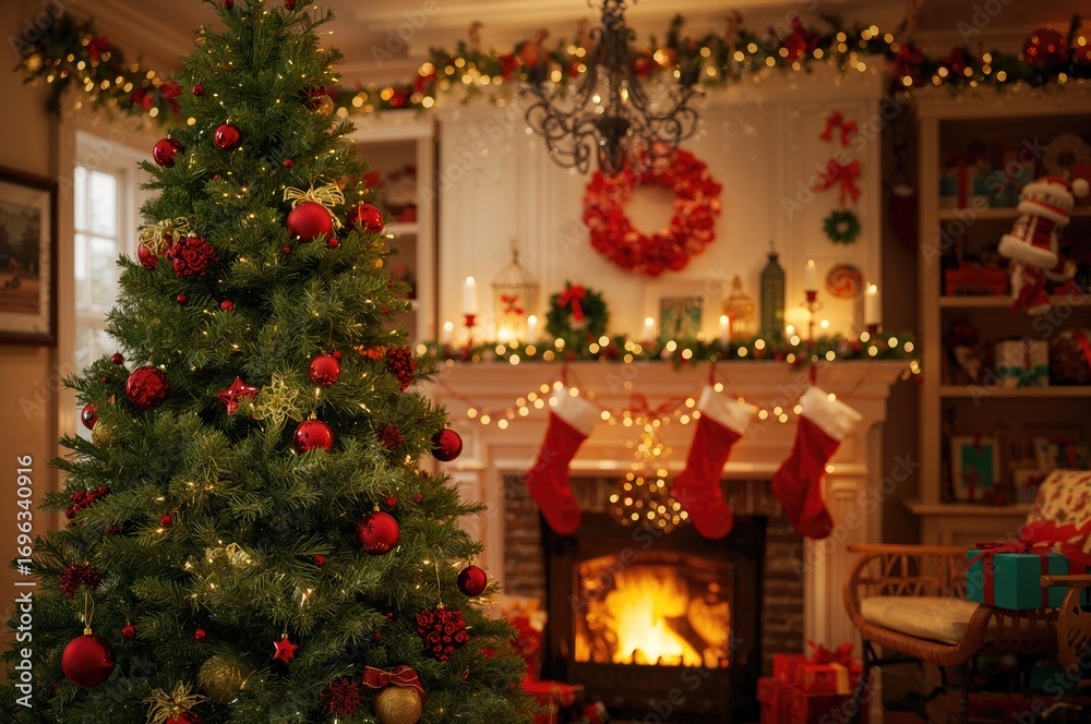 custom made wallpaper toronto digitalFestive holiday decorations creating a cozy winter vibe indoors