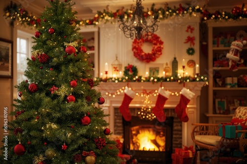 Wallpaper Mural Festive holiday decorations creating a cozy winter vibe indoors Torontodigital.ca