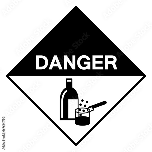 Danger Chemicals In Use Symbol Sign, Vector Illustration, Isolate On White Background Label .EPS10