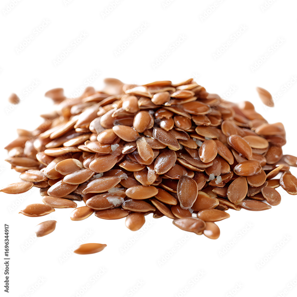 Obraz premium Pile of Flax Seeds : Nutrient - rich seeds on a dark surface Healthy snack option for a fiber and omega - 3 boost in your diet