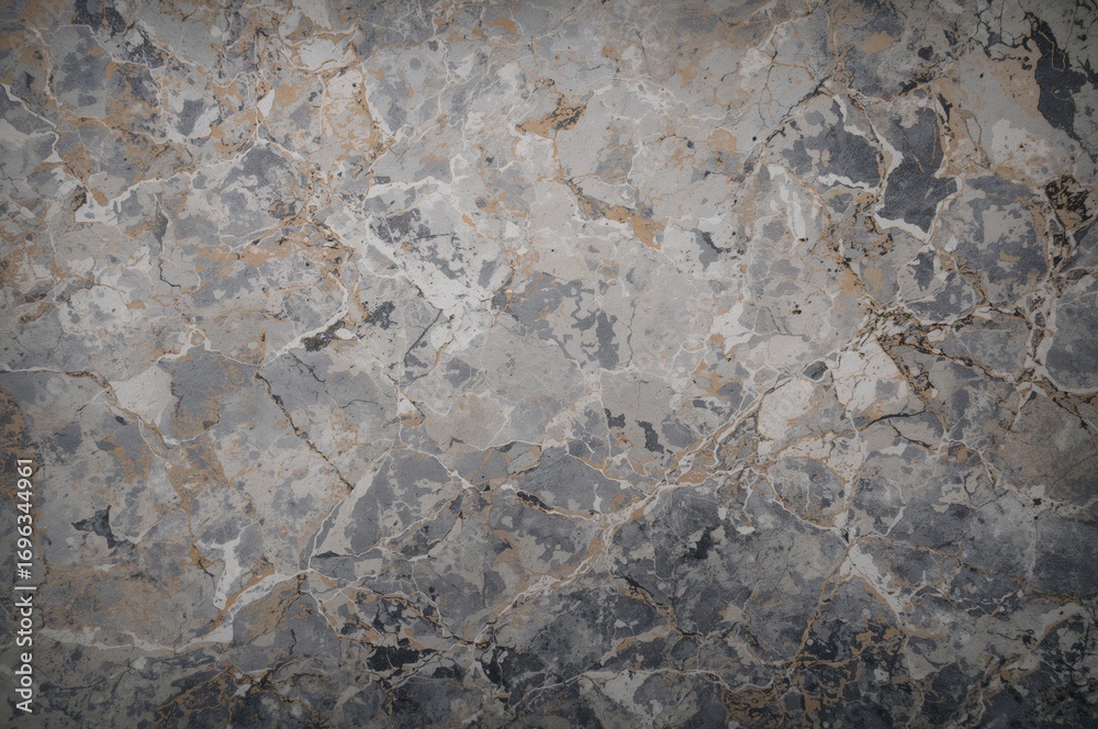 Naklejka premium Timeless charm radiates from gray marble's subtle and refined look, showcasing hues from gentle light grays to rich charcoal shades with delicate variations.