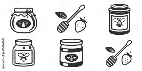 Honey Jars and Strawberry Icons.