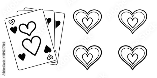 Playing Cards and Hearts Symbols 1.