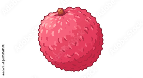 Isolated lychee fruit illustration tropical exotic fruit sweet delicious healthy food asian cuisine dessert on transparent background