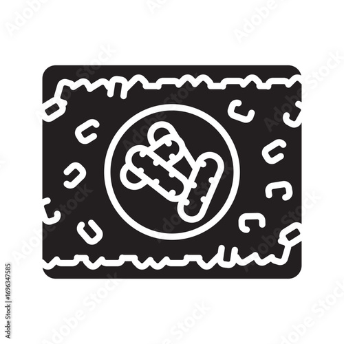 fungal contamination color flat icon for digital and print projects.