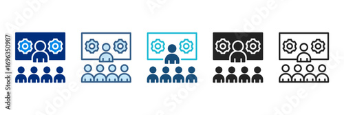 Workshop Icon Set Multiple Style Vector Illustration. 