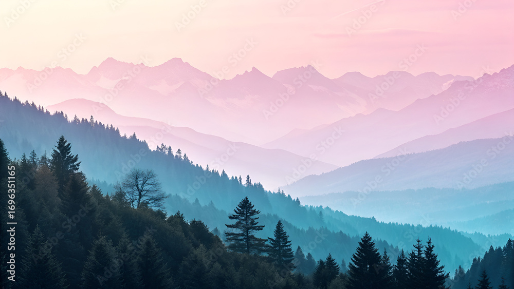 Obraz premium “Minimal abstract gradient background with smooth pastel colors. Simple clean texture for digital and design use.”