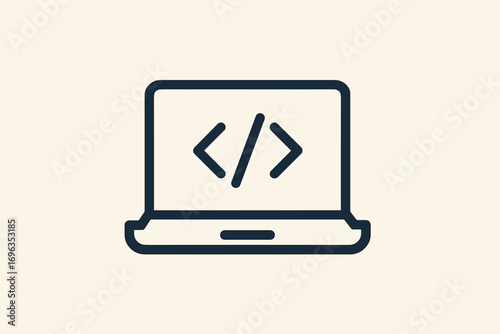 Laptop screen displaying code programming.