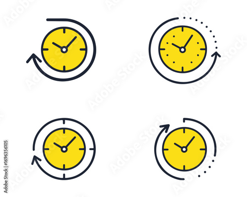 Simple Vector Icon Illustration Material of Time-Saving SVG