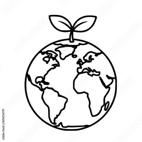 Earth Sprout Eco Illustration