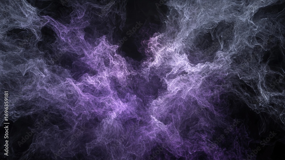 Obraz premium A purple-black background with smoke swirling in the center, or a black background with smoke swirling in the center