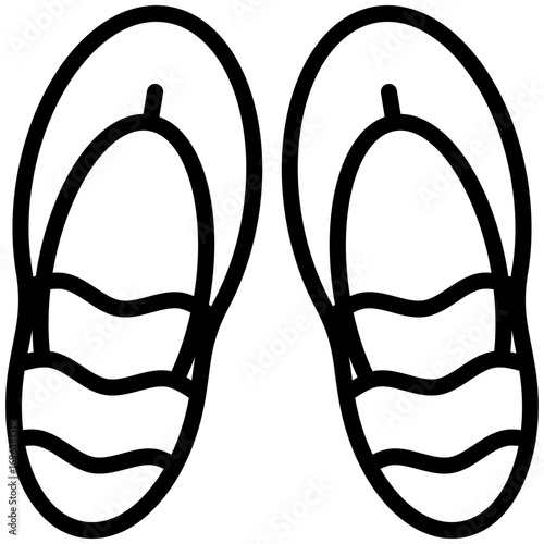slippers icon isolated on white background. vector illustration icon for travel and vacation