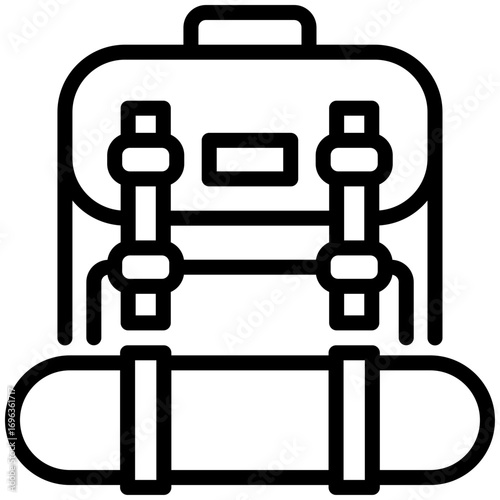 bagpack icon isolated on white background. vector illustration icon for travel and vacation