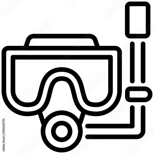 snorkel icon isolated on white background. vector illustration icon for travel and vacation