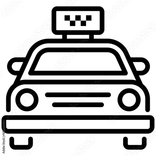 taxi icon isolated on white background. vector illustration icon for travel and vacation