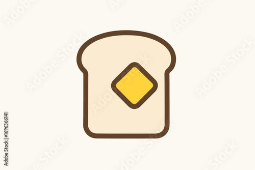 Butter on Toast, Simple Breakfast Food.