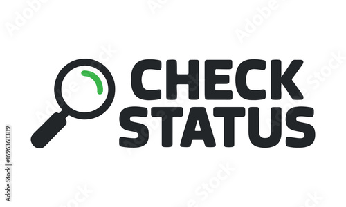 System Status Check Icon And Text Design