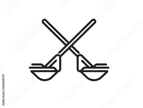 Essential Farming Fertilizer Spreading Tools Icon in Simple Vector Art