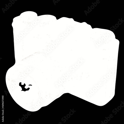 Creative abstract silhouette design featuring a unique shape on a black background