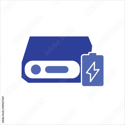 powerbank icons. simple colored vector