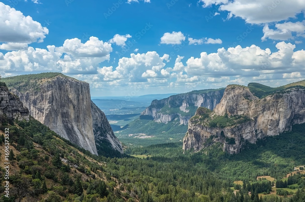Fototapeta premium Beautiful illustration of natural landscapes