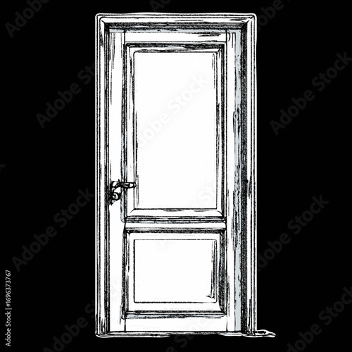Artistic depiction of an empty door frame inviting curiosity and imagination in an abstract space