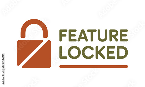 Feature Locked Access Denied Icon And Text