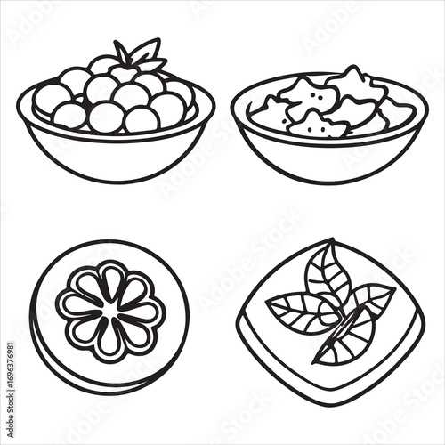 A Vibrant and Refreshing Fruit Salad, a Naturally Sweet and Wholesome Medley of Juicy Summer Fruits, Perfect for a Healthy Breakfast or Dessert