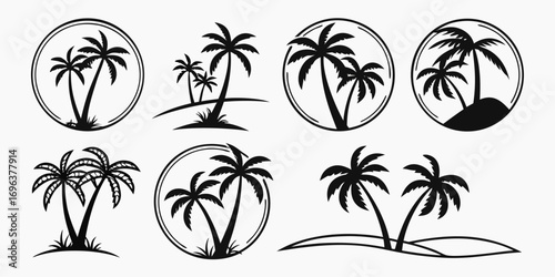 Tropical Palm Tree Silhouette Collection