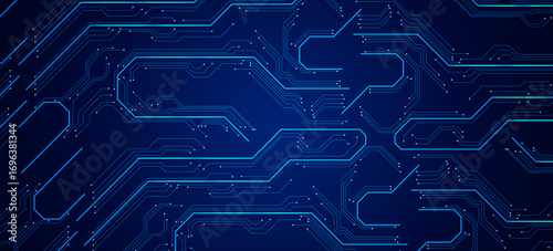 Digital Electronics Motherboard Layout Abstract Illustration
