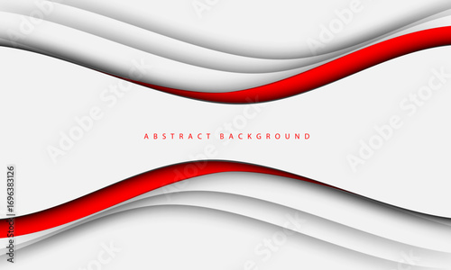 Abstract luxury red curve on white banner design modern futuristic creative background vector