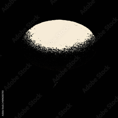 Mysterious round object illuminated against a dark background creates an enigmatic visual phenomenon