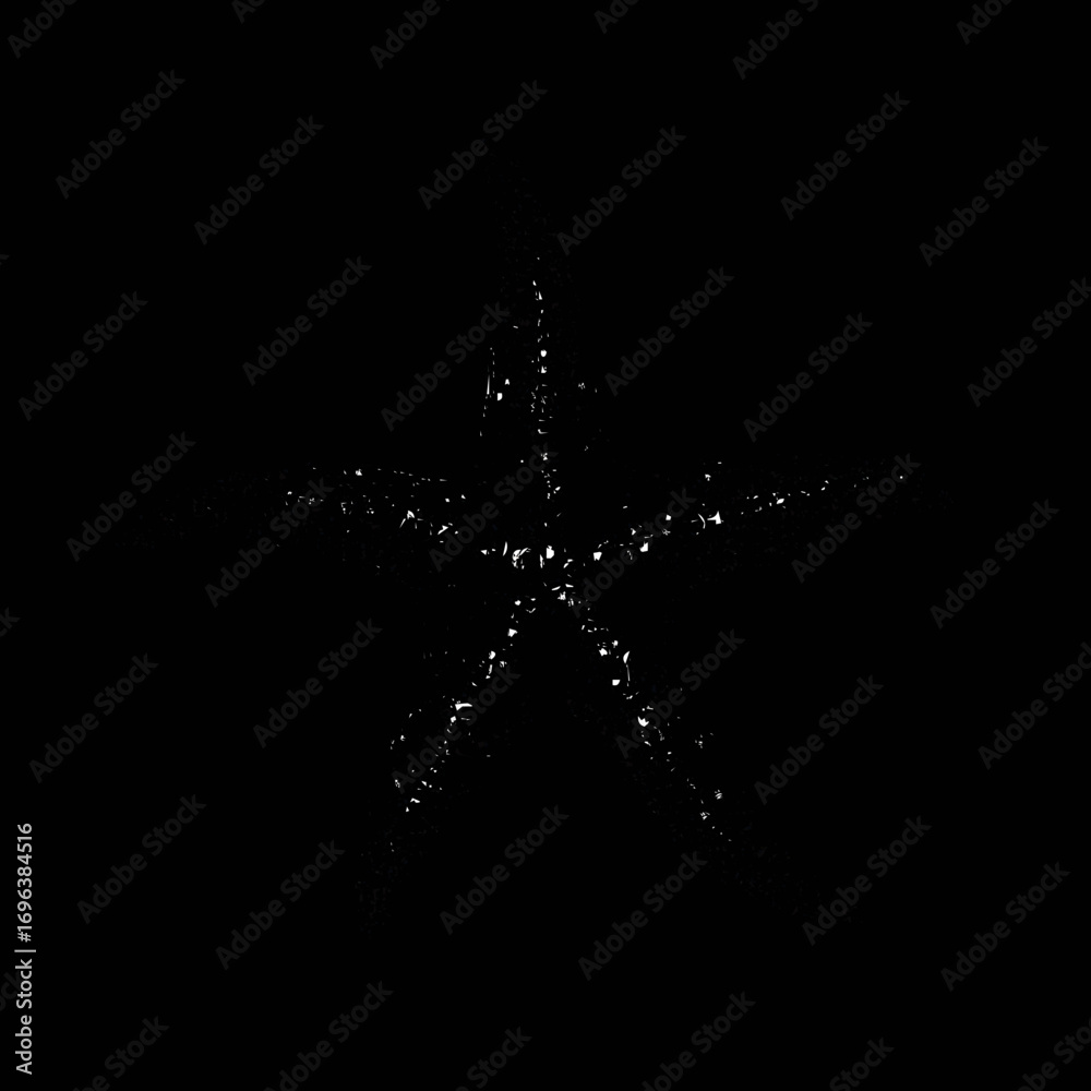 Obraz premium Starfish silhouette against a dark background showcasing marine beauty and ocean life details