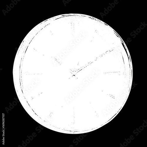 Clock with simple design showing time in a minimalist style against a dark background