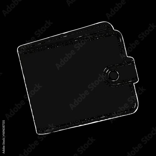 Black wallet design with minimalistic features suitable for stylish everyday use