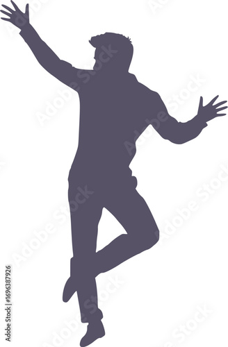 Design of man dancing figure