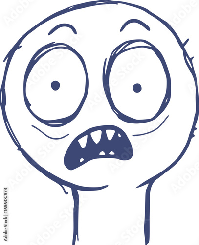 Design of surprised meme expression